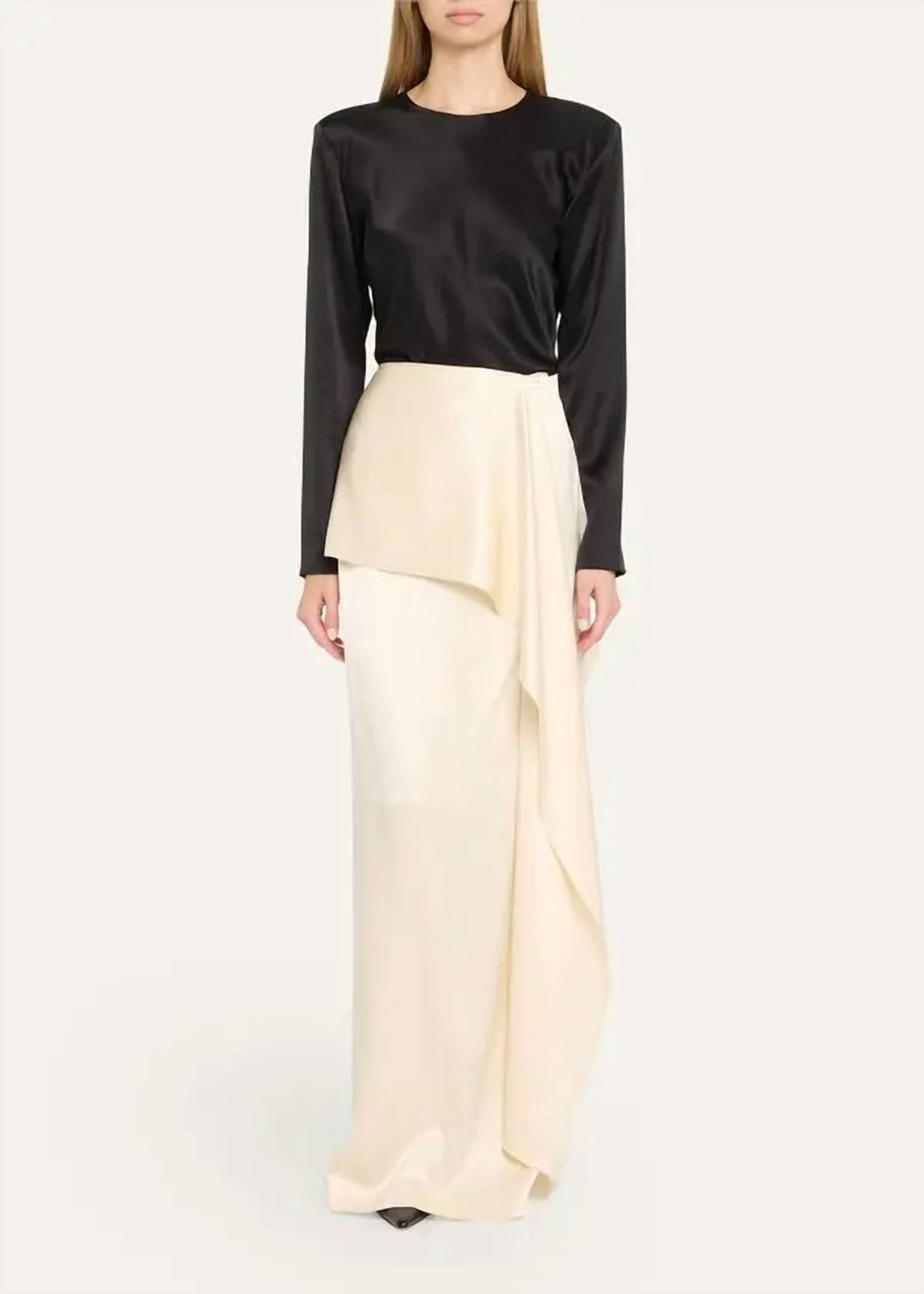 Heirlome - Mila Draped Silk Maxi Skirt