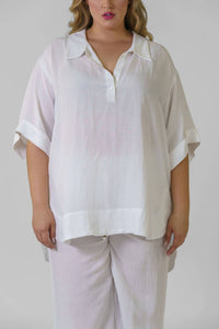 Mat Fashion - Linen Viscose Blouse - Plus