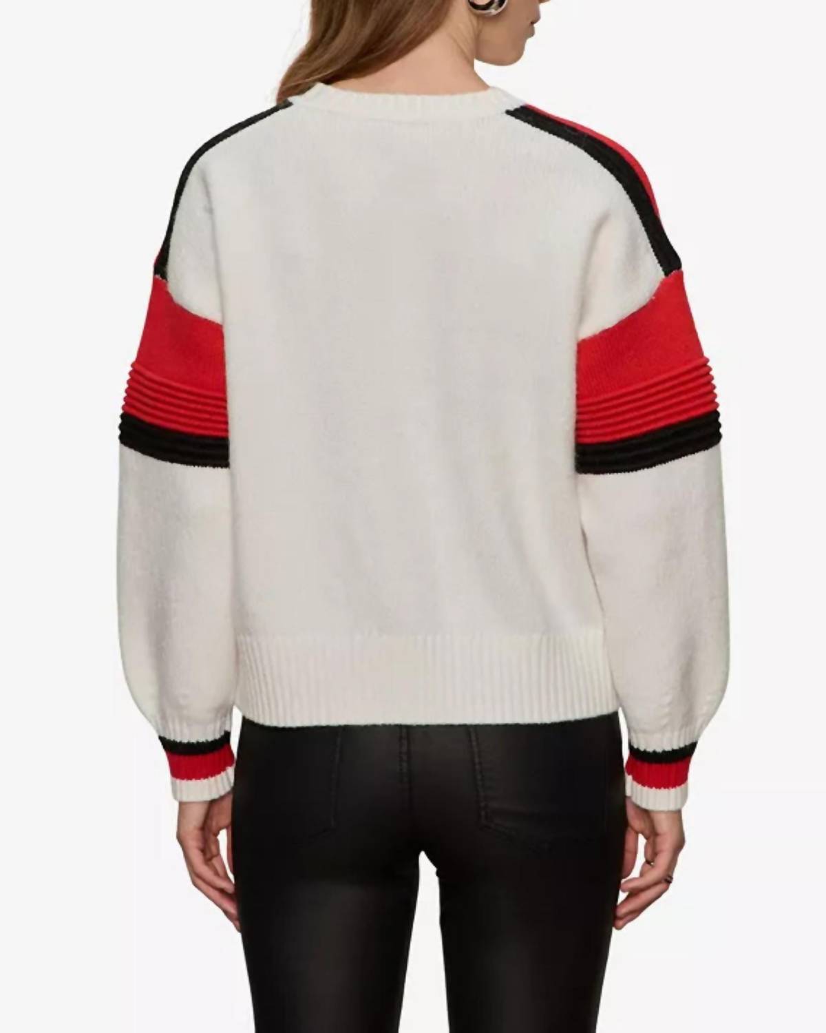 Sanctuary - Women's Sporty Stripe Crewneck Sweater