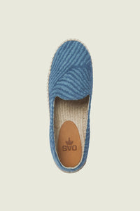 OAS Unisex Wavy Terry Espadrilles in blue - women's shoe - alternate view