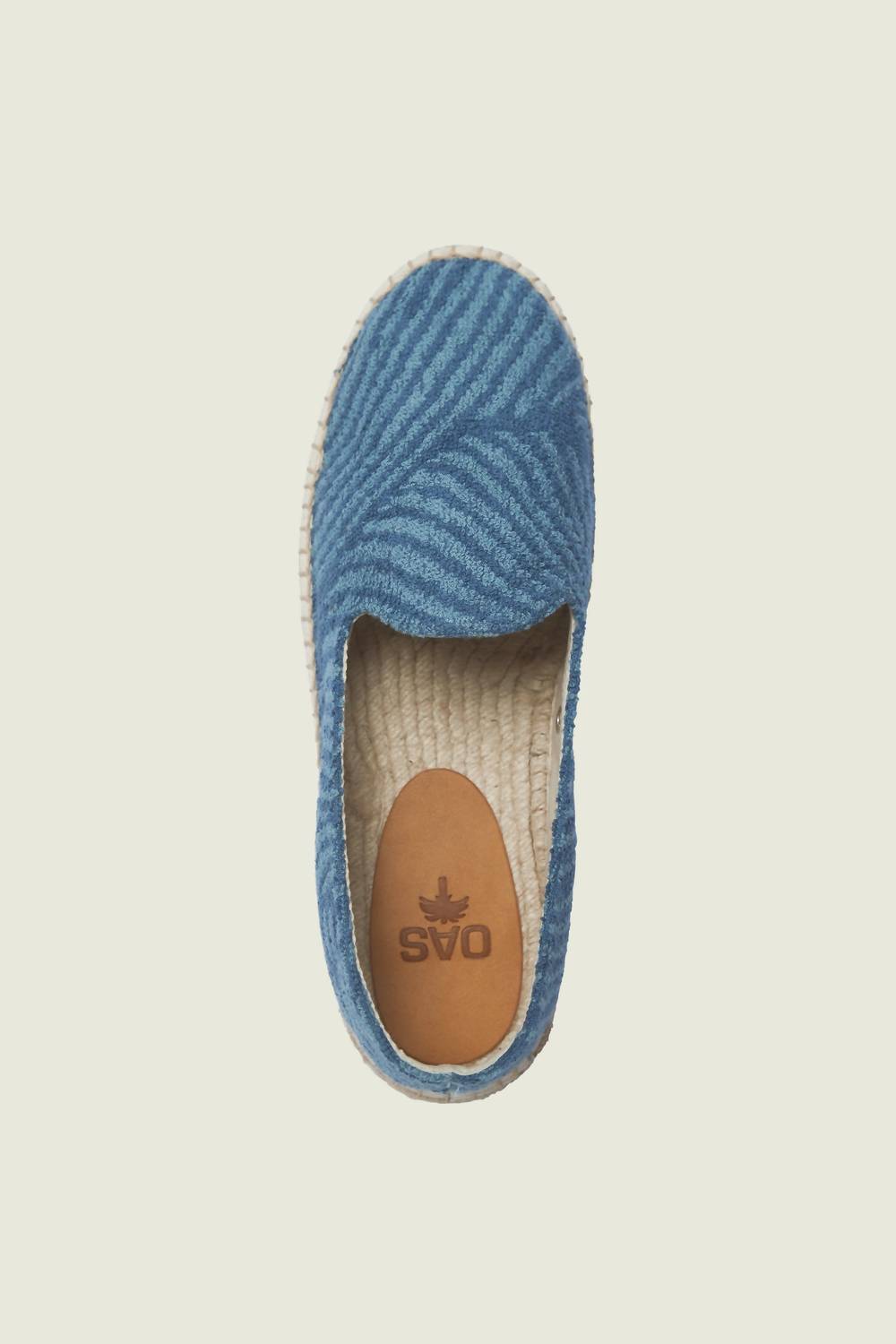 OAS Unisex Wavy Terry Espadrilles in blue - women's shoe - alternate view
