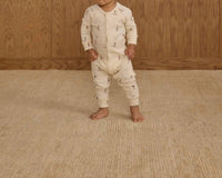 Rylee + Cru Organic Long John Pajamas in natural - kids' sleepwear