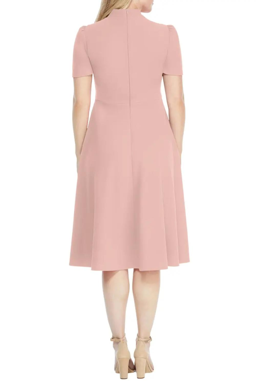 Maggy London - Fit And Flare Tie Neck Dress