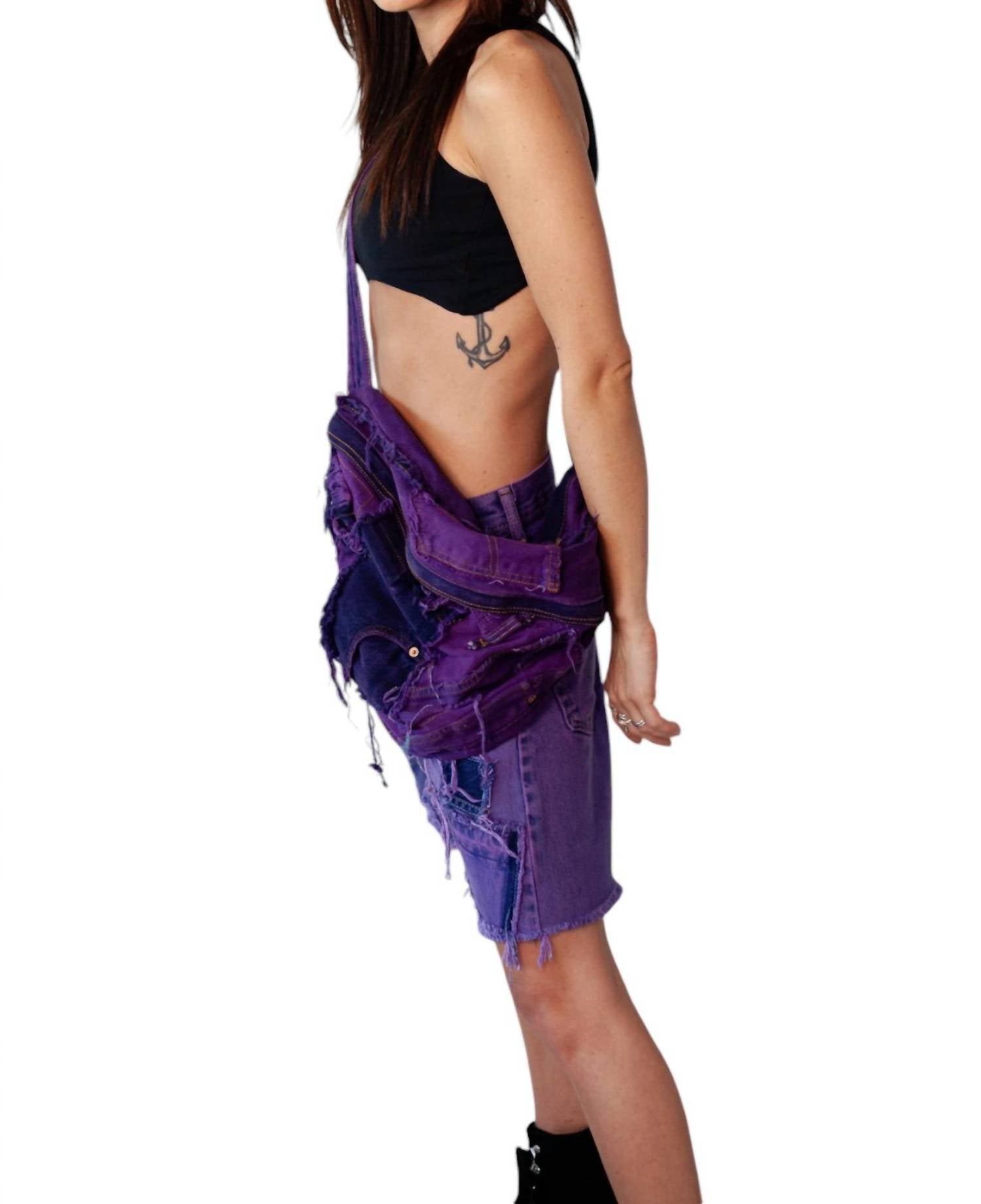 Knotwtr - Patched Denim Shorts