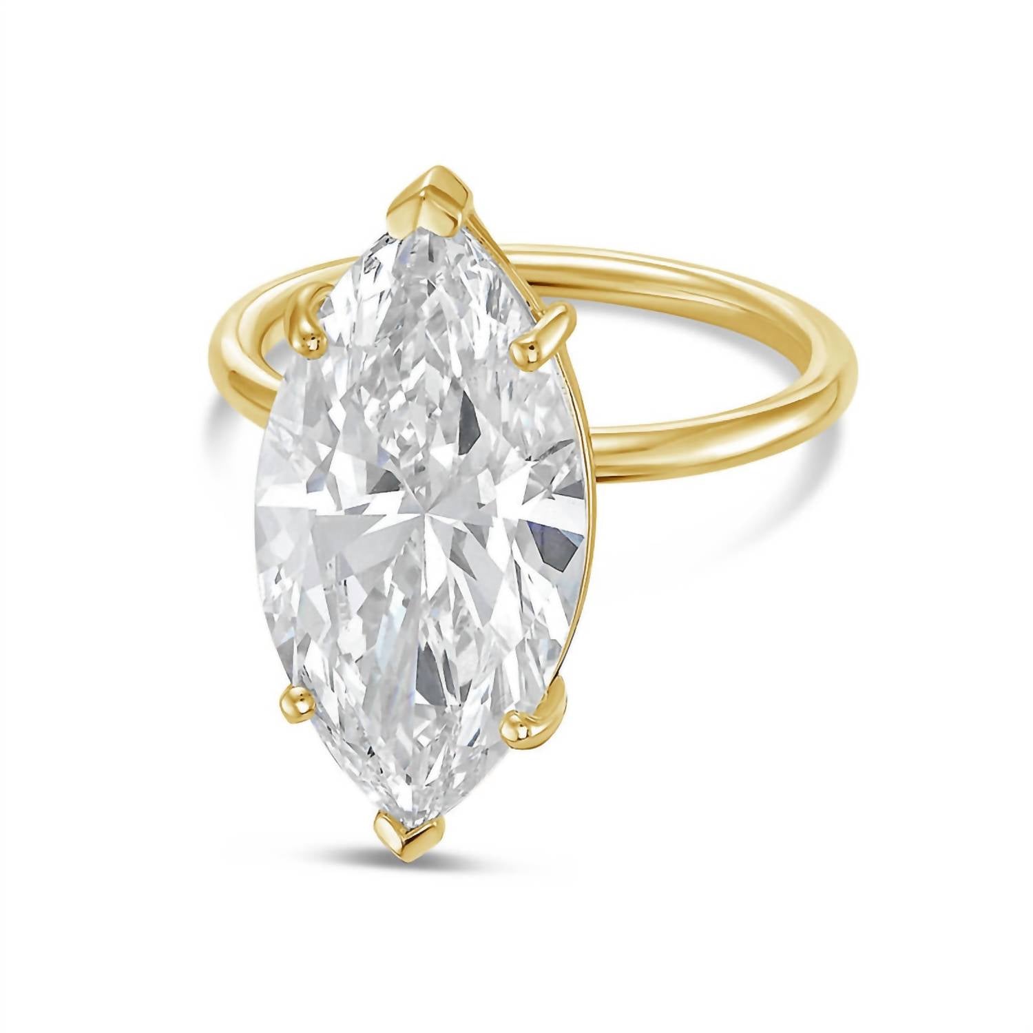 Diana M Jewels - 1.00 Ct Lab-grown Marquise-shaped Diamond Solitaire Ring