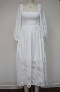 Hem & Thread - Tammy Eyelet Squareneck Midi Dress