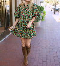 Karlie - Floral Puff Sleeve Pocket Dress