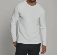 7Diamonds Men's Rev Long Sleeve Tee in natural - men's long sleeve top - detail view
