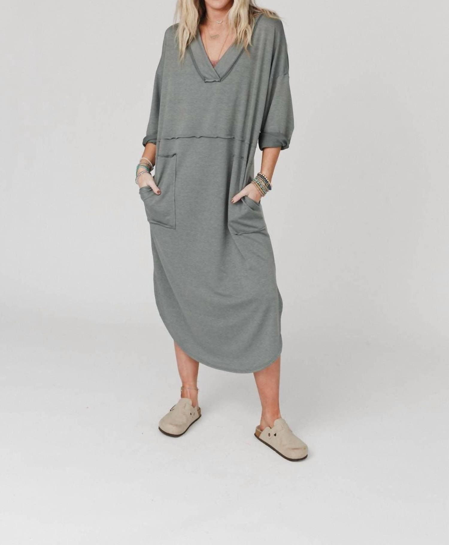 Three Bird Nest - Nest Meadow Long Sleeve Slit Maxi Dress