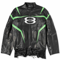 Balenciaga - Light Semi Shiny Leather Racer Jacket