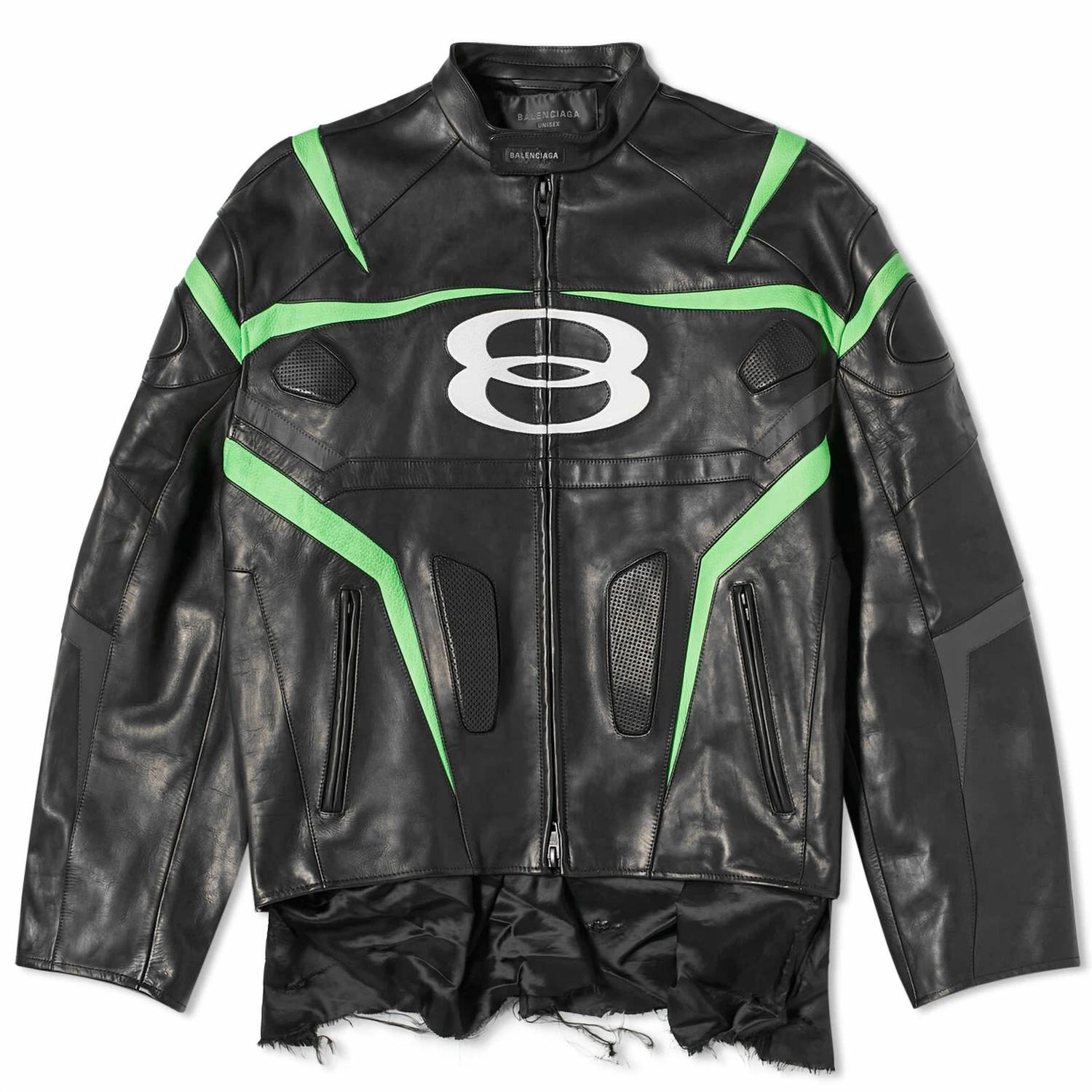 Balenciaga - Light Semi Shiny Leather Racer Jacket