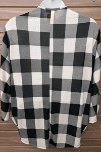 Perfect Peach - Women's Plaid Cardigan