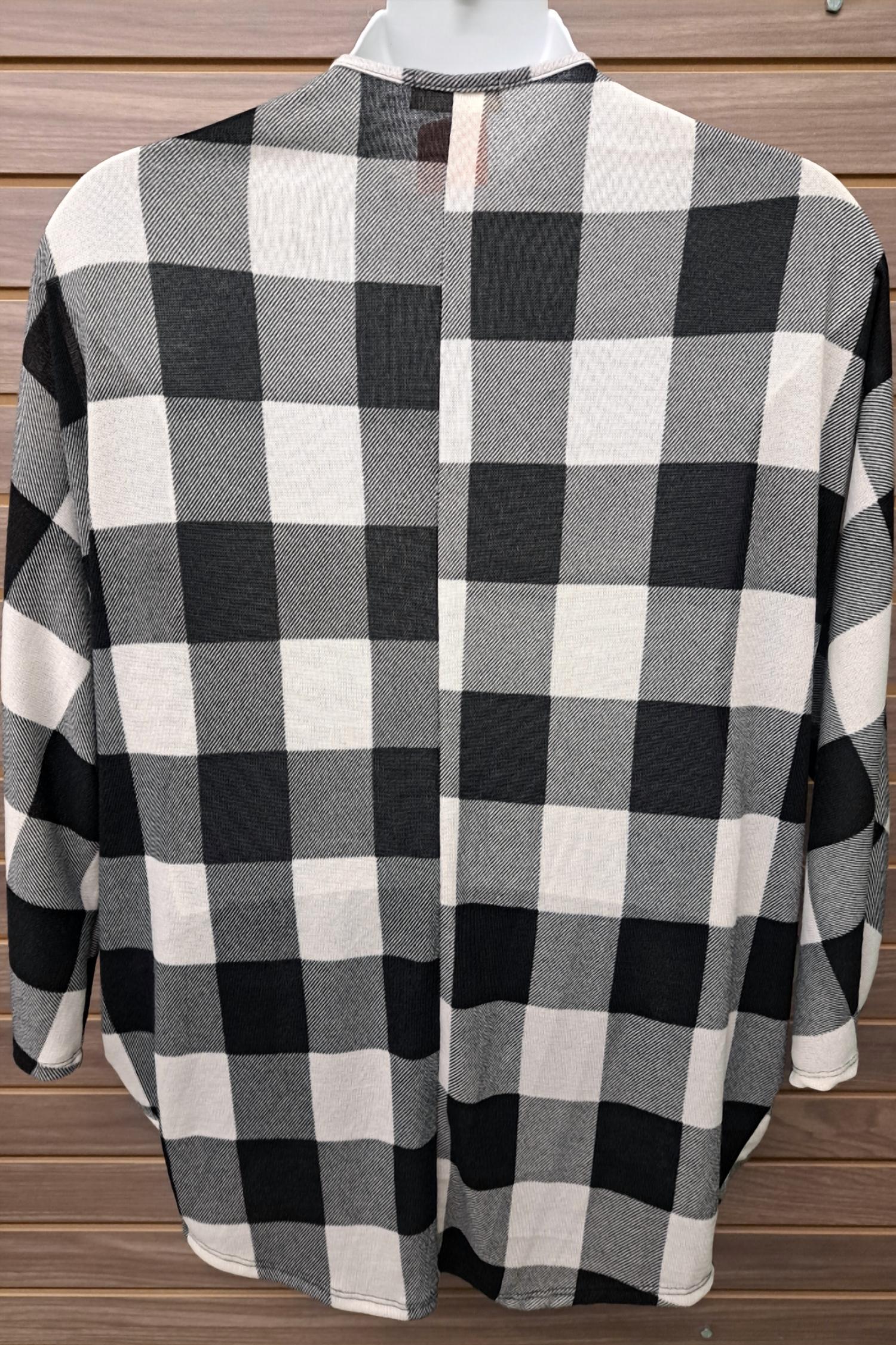 Perfect Peach - Women's Plaid Cardigan