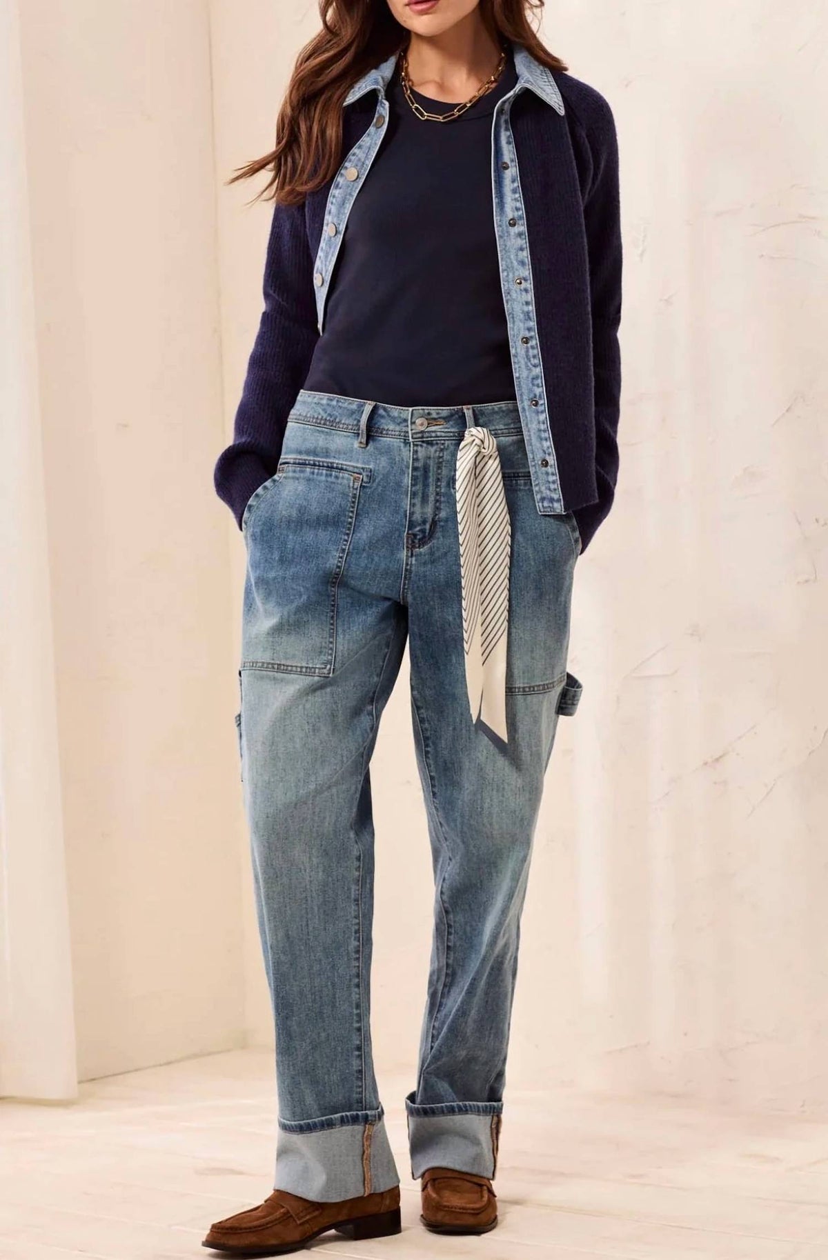 Tribal - Audrey Carpenter Jeans With Removable Scarf
