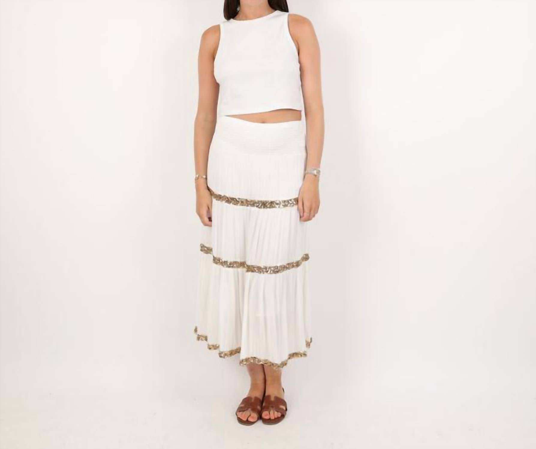 Rose & Rose - Sequin Stripe Skirt
