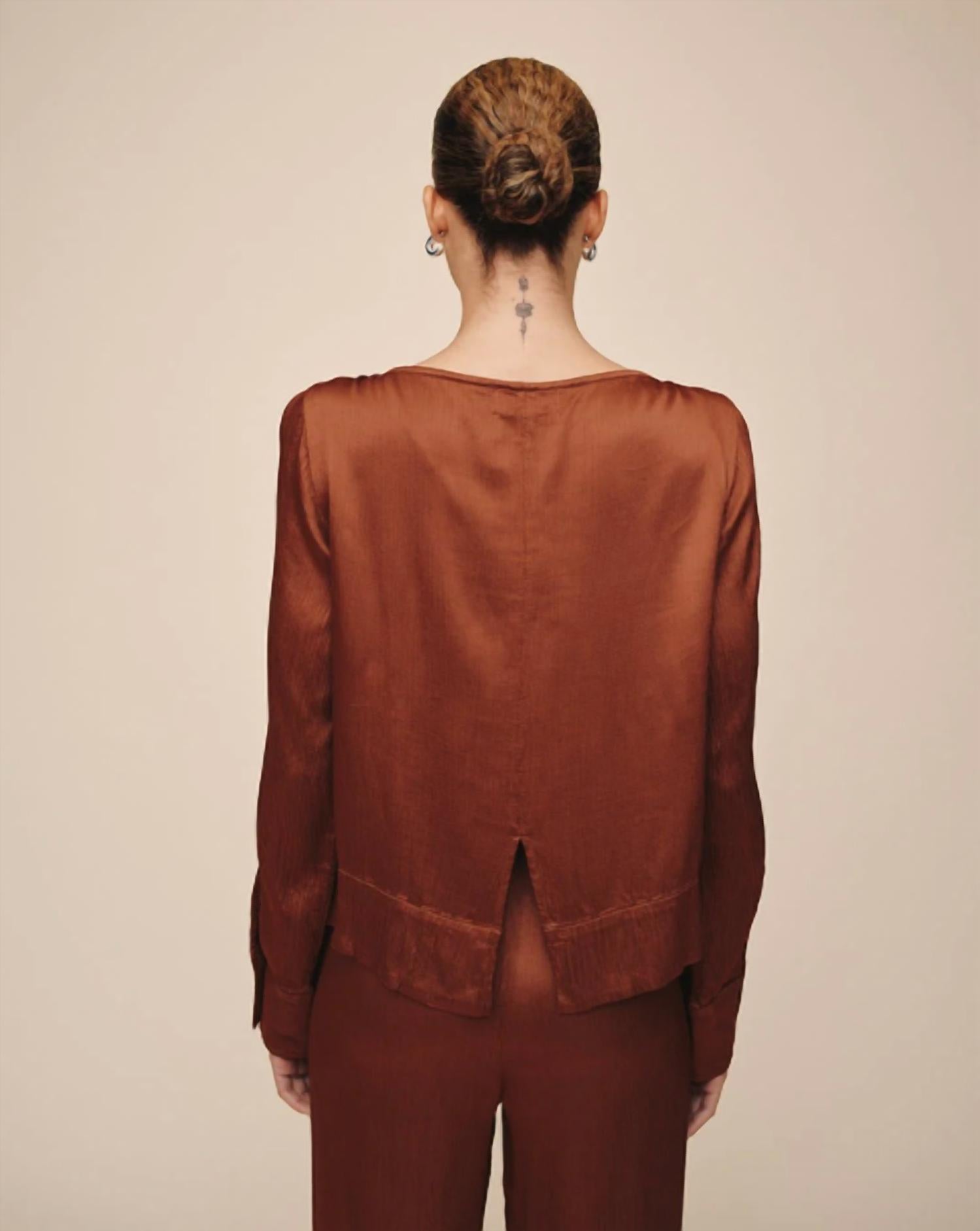 Bella Dahl - Long Sleeve Split Back Pullover Top