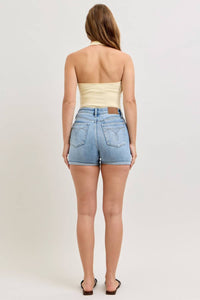 Judy Blue - High Waist Slim Cell Phone Back Pocket Denim Short