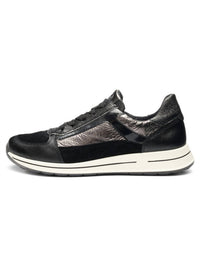 Ara Women's Obsidian Sneaker in black steel - women's sneaker - detail view