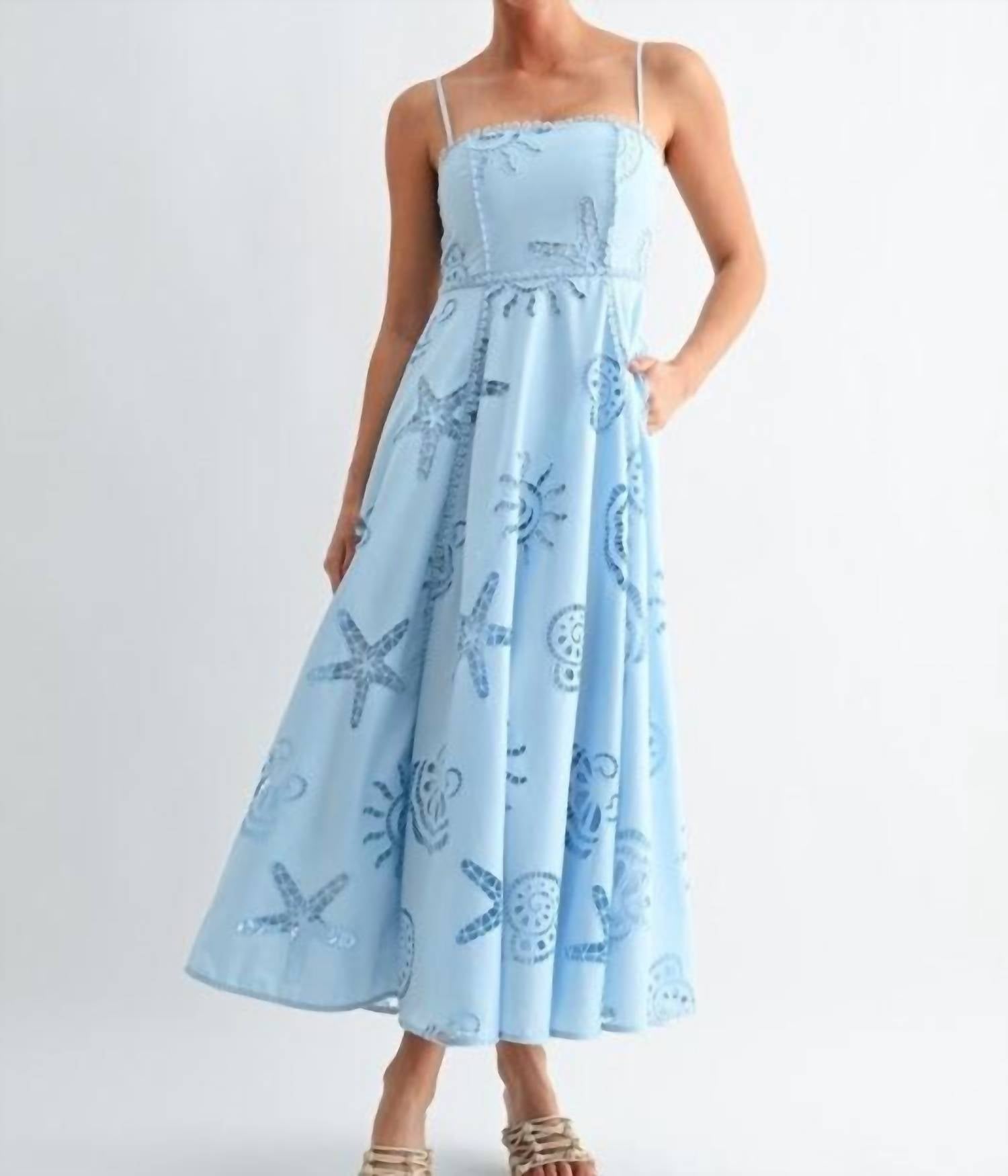 Evenuel - Seaside Eyelet Midi Dress