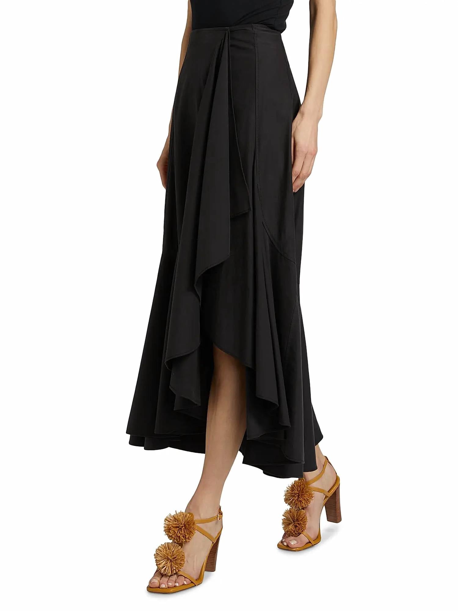 Ulla Johnson - Sabina Ruffled Cotton-blend Midi Skirt