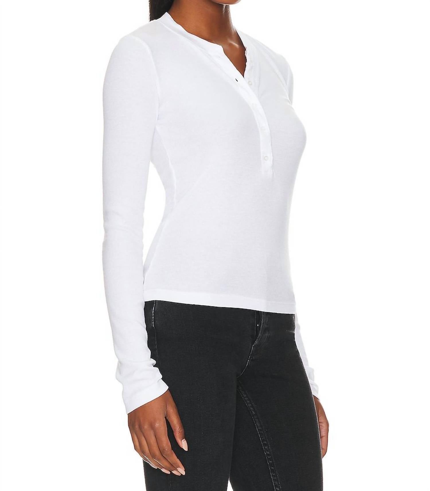 Cotton Citizen - Verona Long Sleeve Henley Shirt