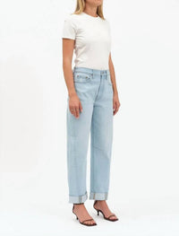 DAZE Venice Barrel Leg Jeans in slow dance - women's jeans - detail view
