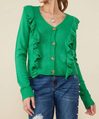Hayden La - Ruffle Knit Cardigan