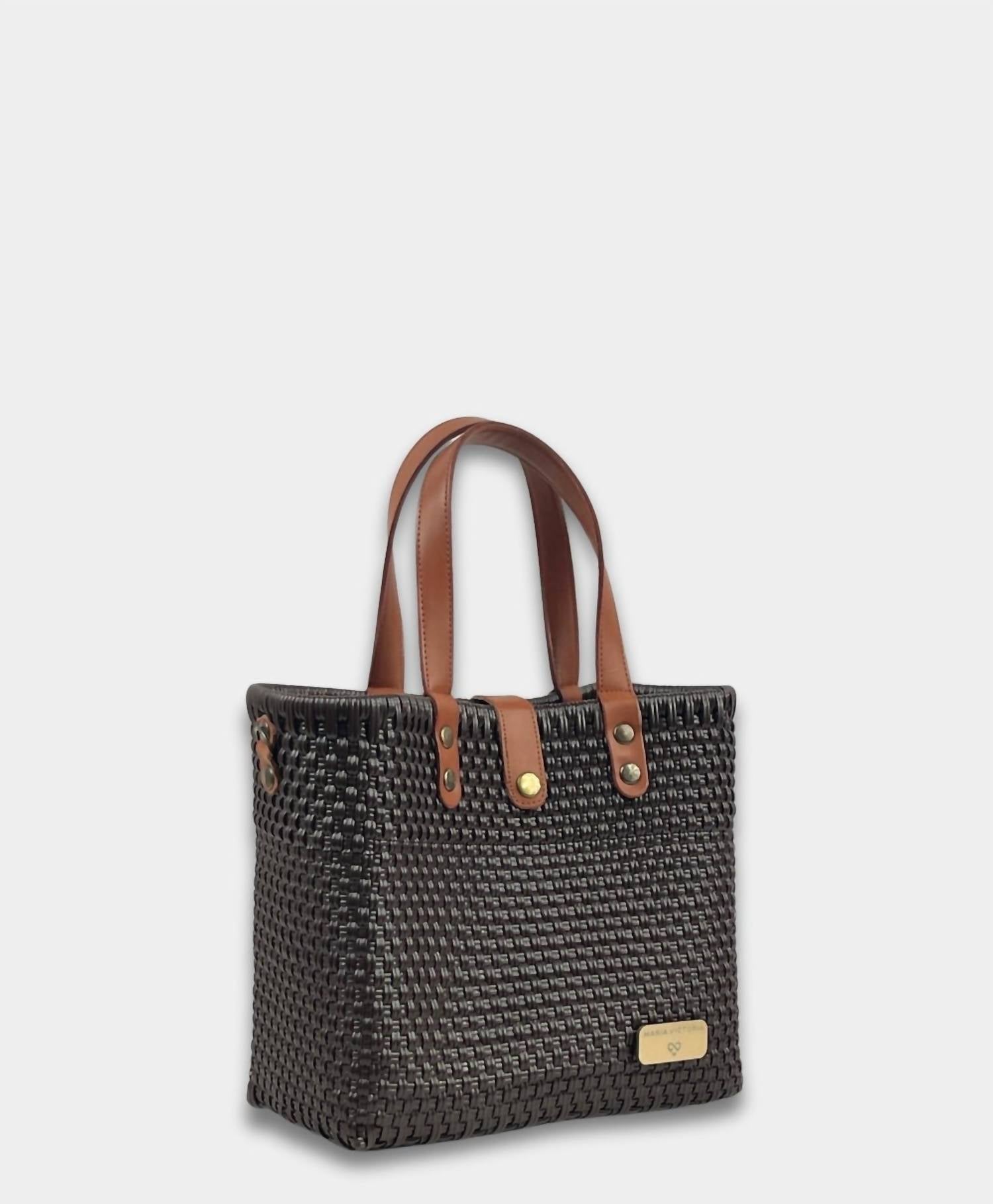 Maria Victoria Women's Sofia Crossbody Bag in chocolate brown - women's bag - detail view