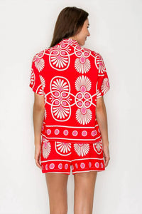 Meet Me In Santorini - Festival Medallion Top & Short Set