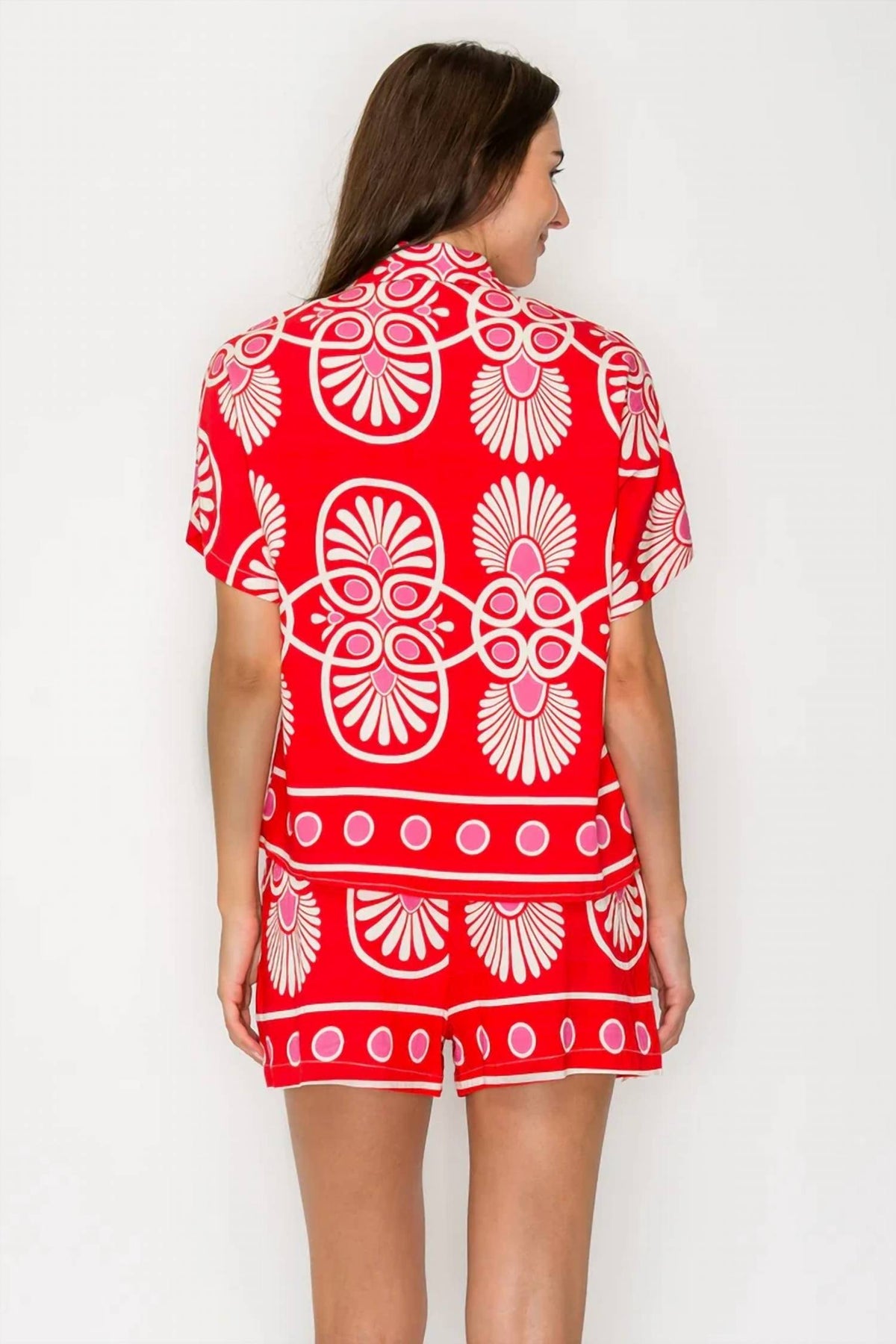 Meet Me In Santorini - Festival Medallion Top & Short Set
