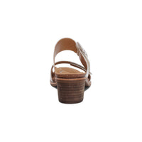 Aetrex Women's Tatiana Leather Buckle Heel Sandals in ivory - women's sandal - view 4