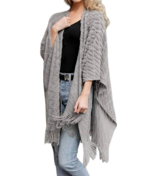 Leto - Soft Knit Tassel Ruana