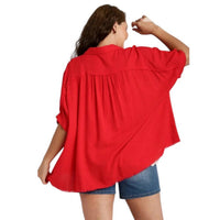 Umgee - With Out Your Love Button Front Top - Plus Size