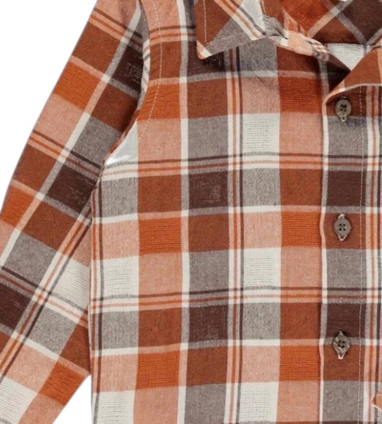 Saints & Hearts - Boy's Rusty Plaid Button Up Shirt