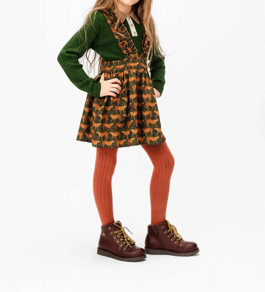 Paade Mode - Girl's Cotton Meet The Cheetahs Skirt