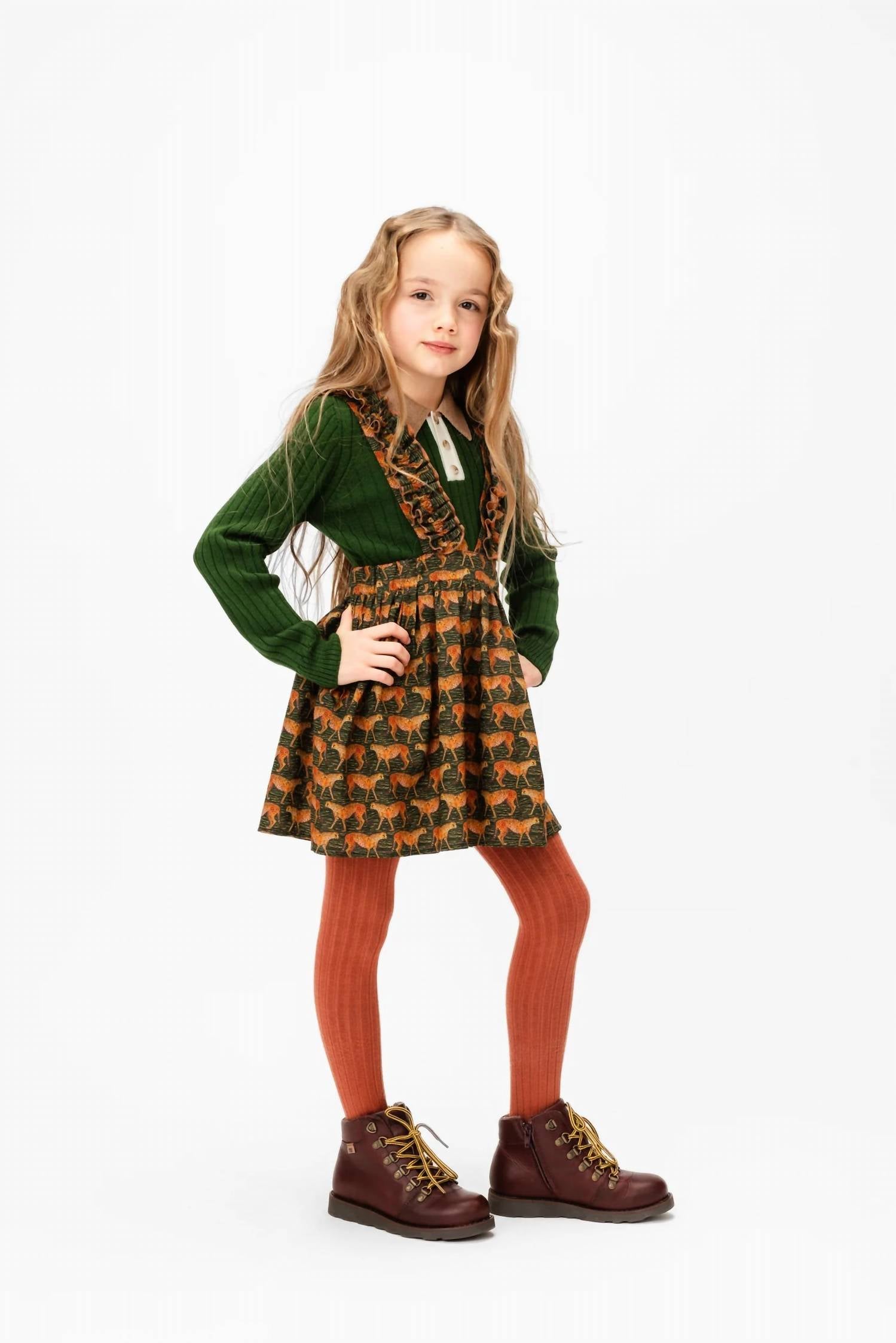 Paade Mode - Girl's Cotton Meet The Cheetahs Skirt