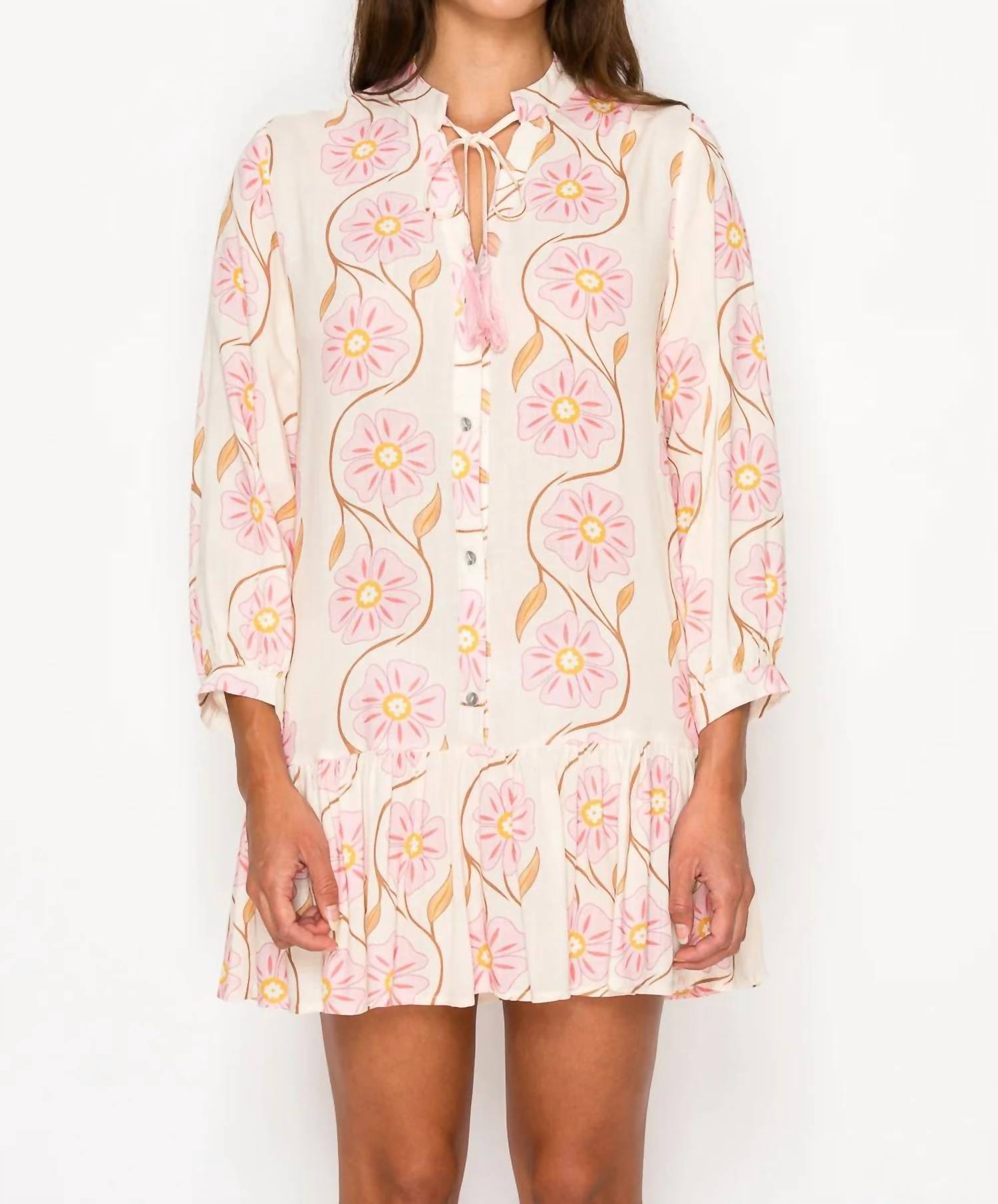Meet Me In Santorini - Swirl Short Dress