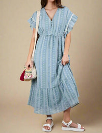 Endless Blu. - Boho Midi Dress