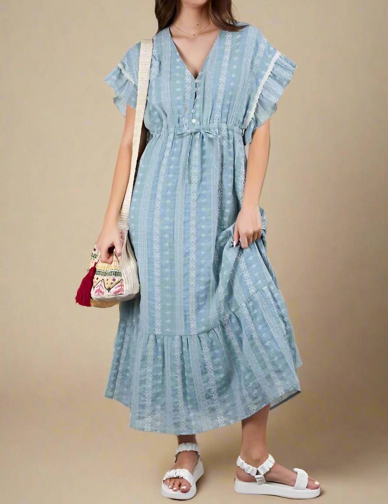 Endless Blu. - Boho Midi Dress