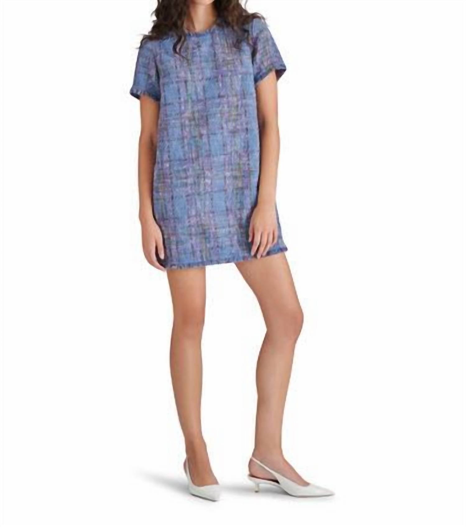 STEVE MADDEN Ria Dress in blue multi 2 - women's dress