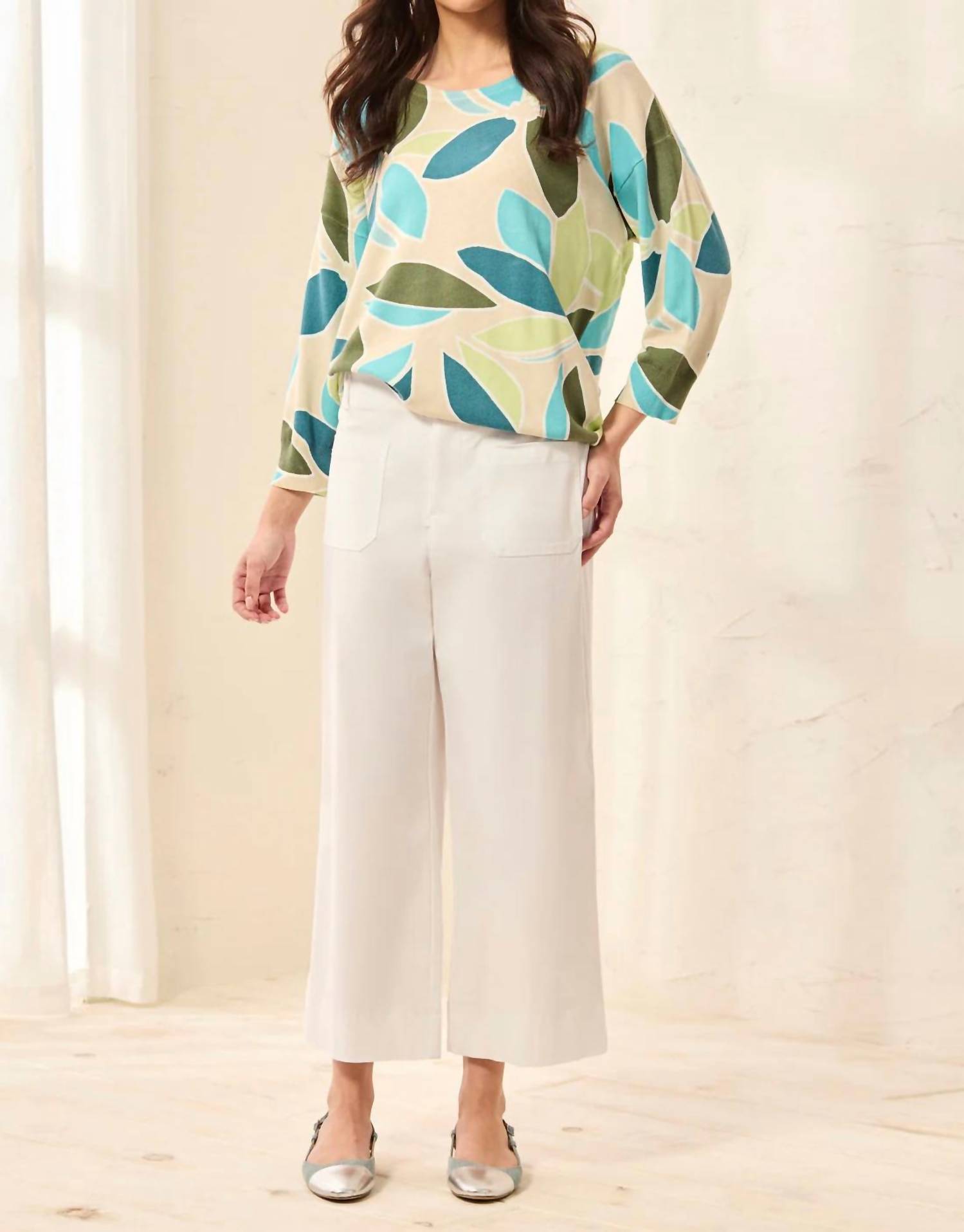 Tribal - Twill Wide Leg Ankle Pant