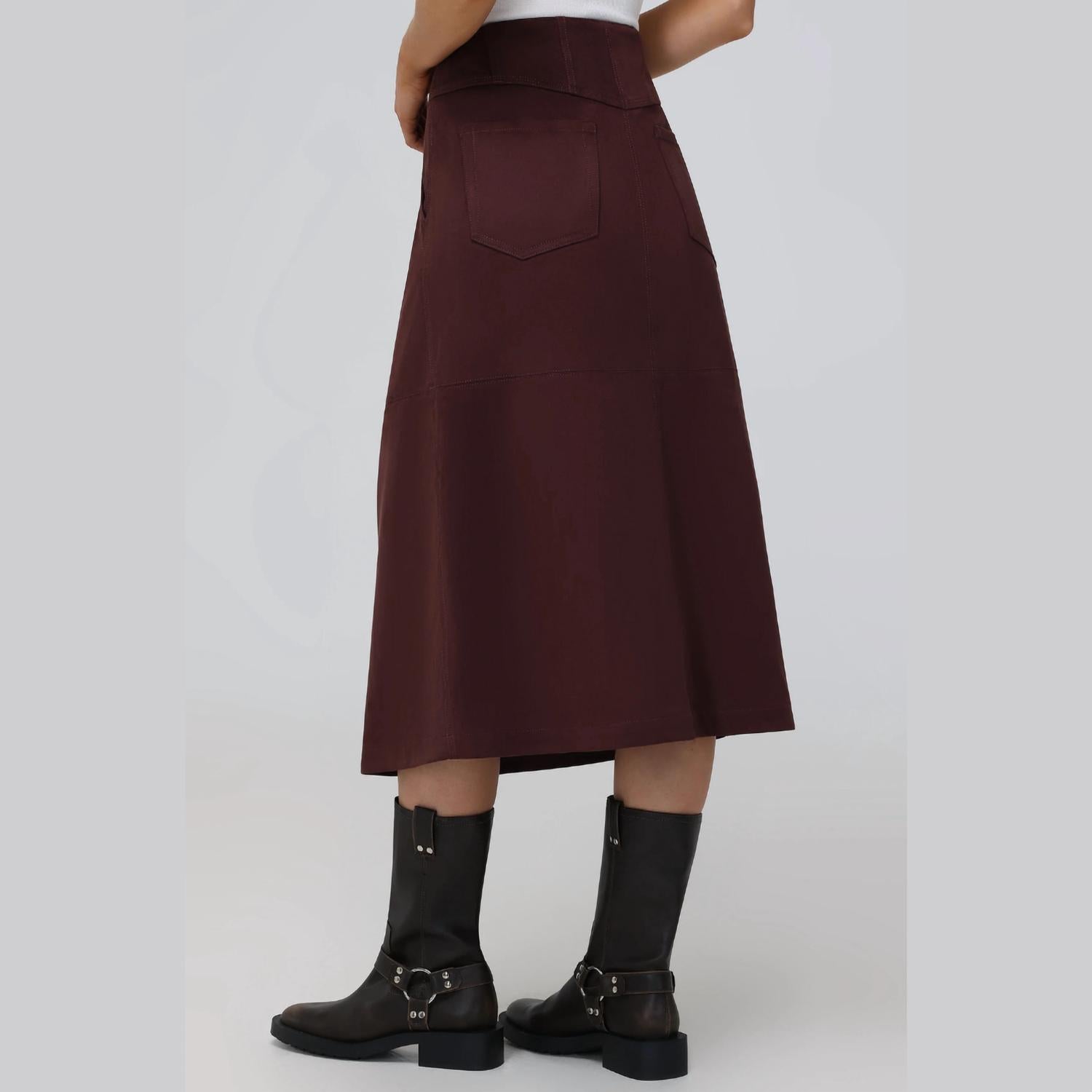 Frye - Faux Suede Midi Skirt