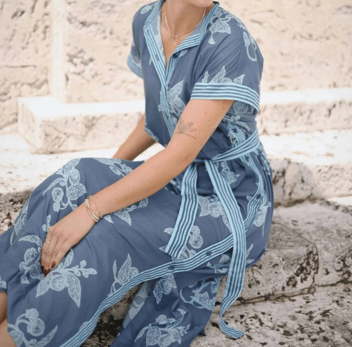Las Sureñas - Fragola Long Tunic Midi Dress