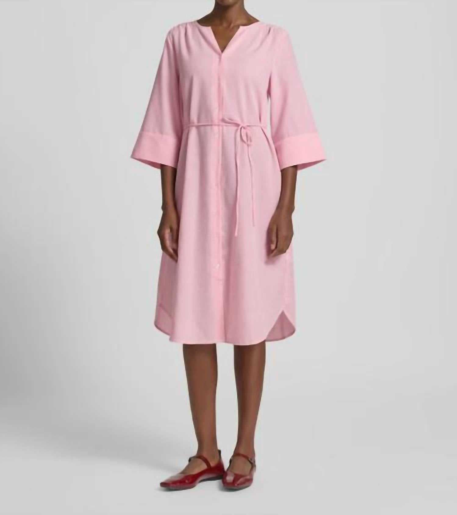 B.Young - Ime Striped Shirt Midi Dress