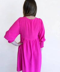 Ivy Jane - SHIRRED SLEEVE DRESS