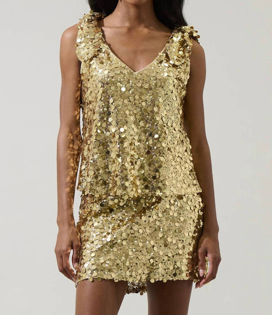 Sugarlips - Cressida Sequin Sleeveless Top