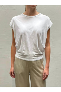 Pharaoh Terrance Tuck Tee in white - women's t-shirt