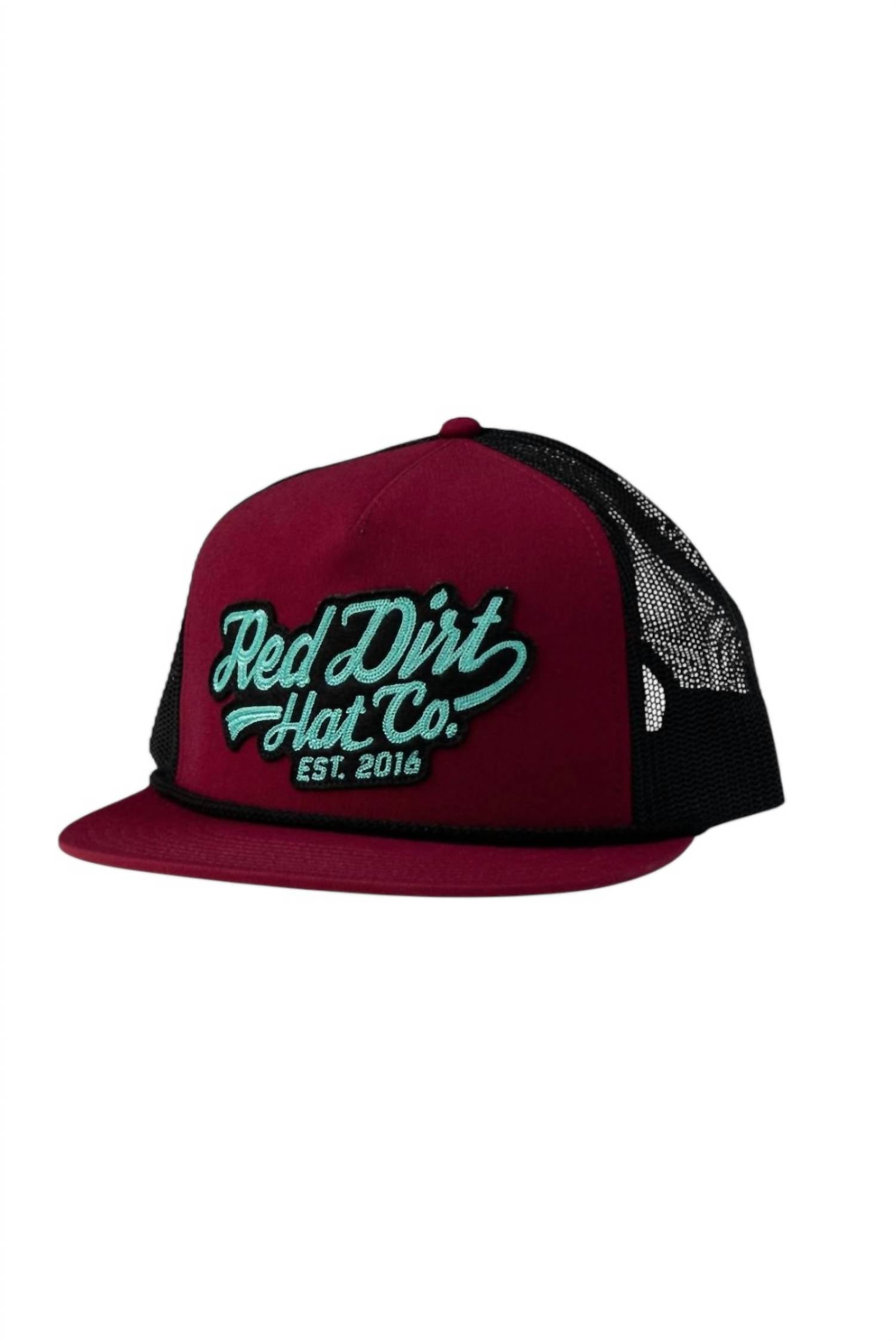 Red Dirt Hat Company Men's Off The Vine Cap in burgundy black - men's hat