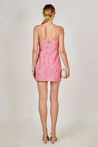 Endless Rose - Lace Sequins Strapless Mini Dress