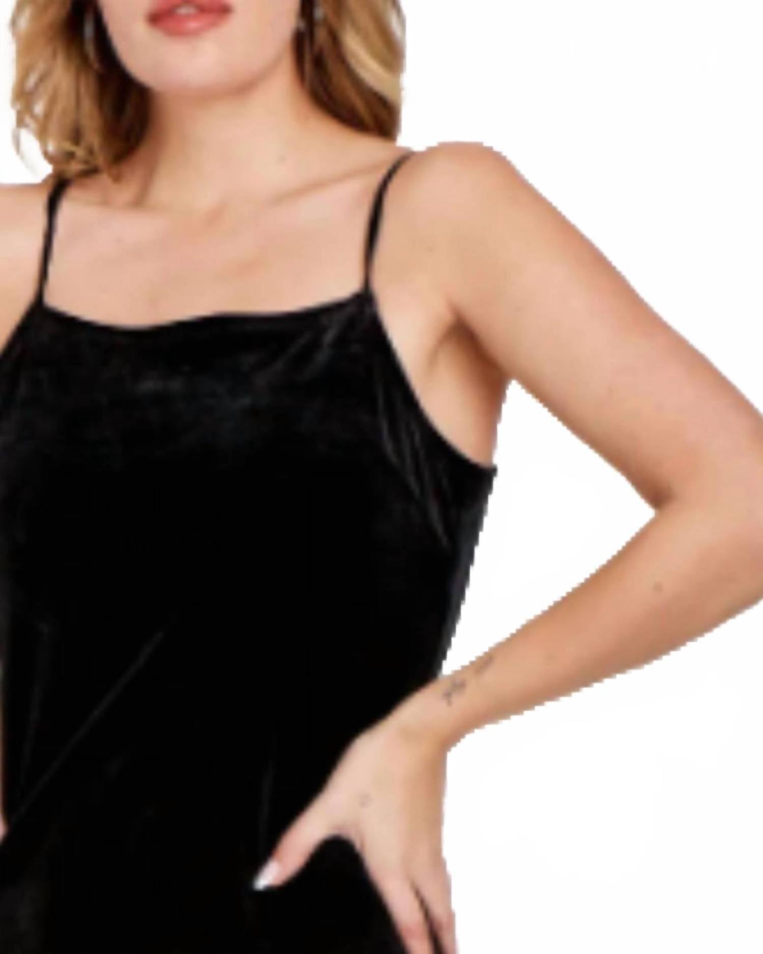 DEAR JOHN DENIM Irene Velvet Dress in black - women's dress - detail view